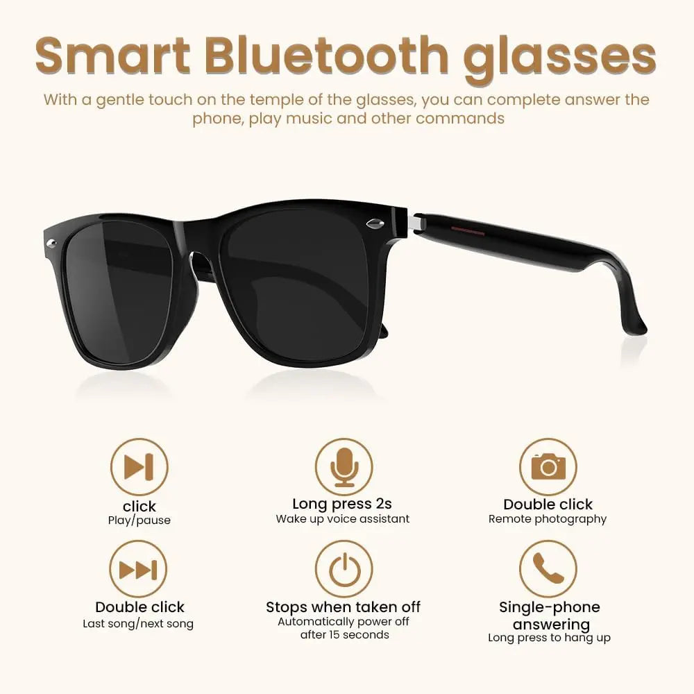 Multifunctional Smart Wearable Camera Glasses - 1200P Ultra Video Recording, 8MP Photochromic Lenses, Bluetooth Audio, 160+ Language Translation, UV Protection, Voice Assistant Glasses for Hiking & Outdoor Sports, Father'S Day Gift