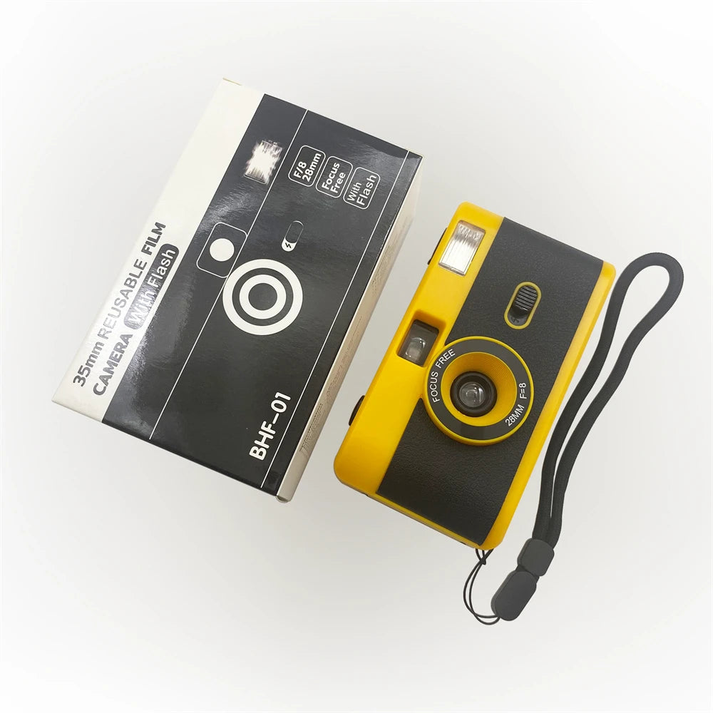 Non Disposable Reusable Camera 35 MM, Flash Reusable Retro Camaras De Pelicula, Vintage Lomo 35MM Film Camera for Kodak Film