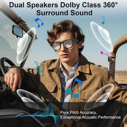 AI-Powered Smart Glasses with 8MP HD Camera, 1080P Video Recording, Voice Assistant, AI Object Recognition and Translation, Photochromic Lenses, and Bluetooth Connectivity for Travel, Work, and Vlogging
