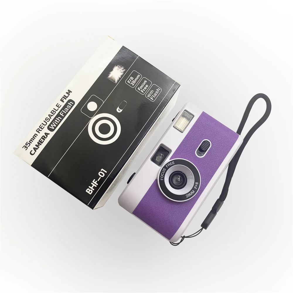 Non Disposable Reusable Camera 35 MM, Flash Reusable Retro Camaras De Pelicula, Vintage Lomo 35MM Film Camera for Kodak Film