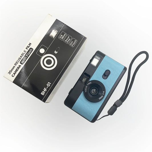 Non Disposable Reusable Camera 35 MM, Flash Reusable Retro Camaras De Pelicula, Vintage Lomo 35MM Film Camera for Kodak Film