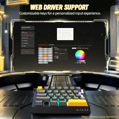 AJAZZ AK029 Single-Handed Wired Magnetic Gaming Keyboard 8K Hz, RGB, 0.01Mm RT Precision，29 Keys, for FPS Gaming Colorful RGB Backlight Web Driver Support Gaming Keyboard