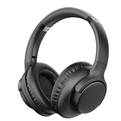 MOKATA Electronic Wireless Bluetooth Headphones, Over-Ear, Deep Bass, Hi-Fi Stereo, 65 Hours Playback Time, Foldable and Lightweight with Microphone, Black, Wireless Audio Headphones