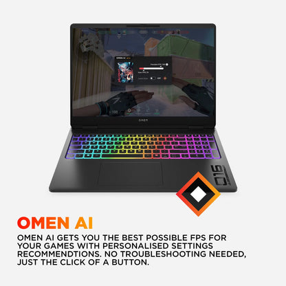 OMEN MAX Gaming Laptop 16-Ah0057Nr 16", Windows 11 Home, Intel® Core™ Ultra 7, 16GB RAM, 1TB SSD, NVIDIA® Geforce RTX™ 5070, 2K, Shadow Black