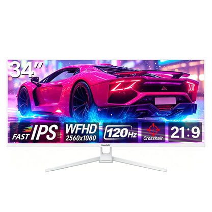 34-Inch Ultra-Wide Gaming Monitor | 21:9 IPS Screen Display | 120Hz Refresh Rate | Freesync & G-Sync Compatible | HDMI & DP Ports, Wall-Mounted 75 * 75Mm