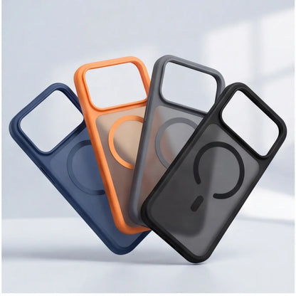 Magnetic Magsafe-Compatible Casing for Iphone 17 Pro Max - Durable Matte Skin-Friendly TPU Protective Cover, Shockproof Anti-Slip Slim Fit Bumper, Metal Buttons, Aesthetic Protection for Smartphones