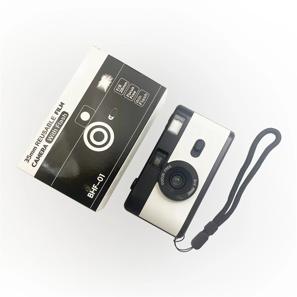 Non Disposable Reusable Camera 35 MM, Flash Reusable Retro Camaras De Pelicula, Vintage Lomo 35MM Film Camera for Kodak Film