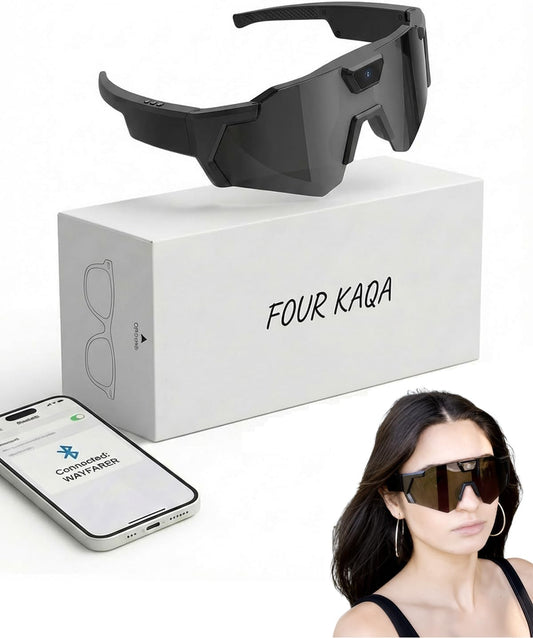 POV Glasses 4K Baseball with Camera Smart Glass for Men Women Sunglasses Cameras and Audio Video Action 2026 Upgrade Eyeglasses Running Style Meets Function Sports Cycling Hiking Hd(Black)