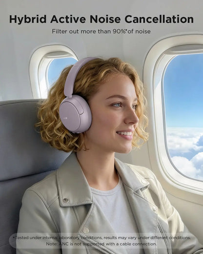TALIX H30 Hybrid Active Noise Cancelling Headphones, Wireless Over-Ear Bluetooth Headphones, 110H Playtime, Hi-Res Audio, Bass Boost, Clear Calls, Comfortable Fit, Bluetooth 6.0 Headset