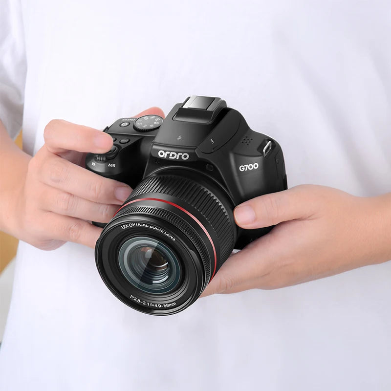 12X Optical Zoom Digital Camera Photo Video Camcorder 4K P Auto/Manual with Focus LED Flash Vlog Camara 2024 New Arrivals