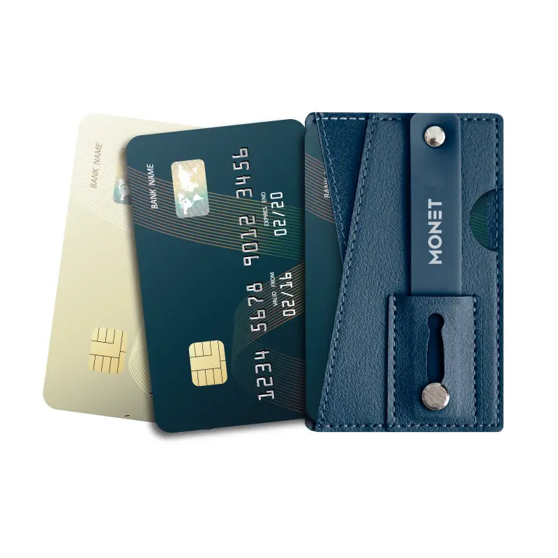 Monet Slim Wallet with Expanding Grip for Smartphones | Strong Adhesive | Never Forget Your Wallet or ID at Home Again