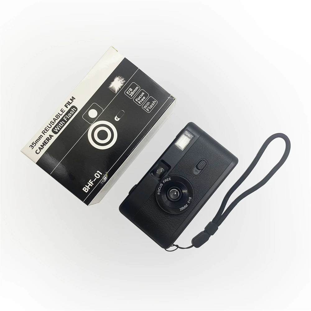 Non Disposable Reusable Camera 35 MM, Flash Reusable Retro Camaras De Pelicula, Vintage Lomo 35MM Film Camera for Kodak Film