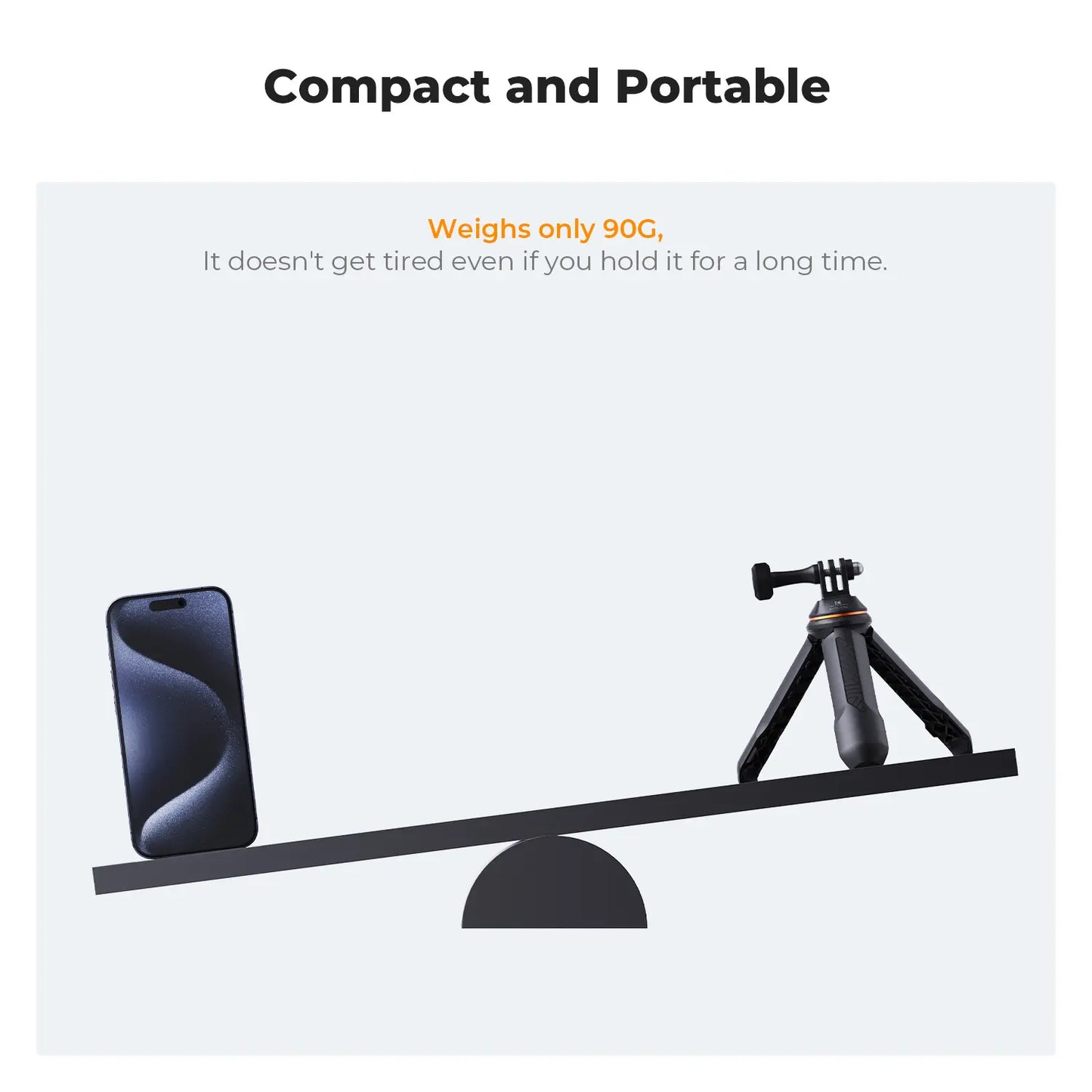 【Dealsforyoudays】K&F CONCEPT MS03 Small 13"/33Cm Action Camera Tripod Stand - Travel Tripod, Mobile Accessories, Clip Mount for Gopro, Action Cameras, Smartphones (Live Streaming, Vlog Selfies)