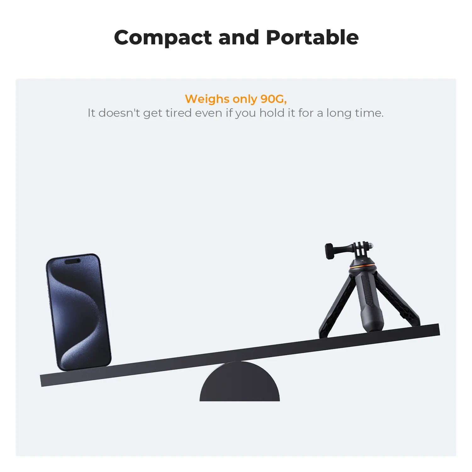 【Dealsforyoudays】K&F CONCEPT MS03 Small 13"/33Cm Action Camera Tripod Stand - Travel Tripod, Mobile Accessories, Clip Mount for Gopro, Action Cameras, Smartphones (Live Streaming, Vlog Selfies)