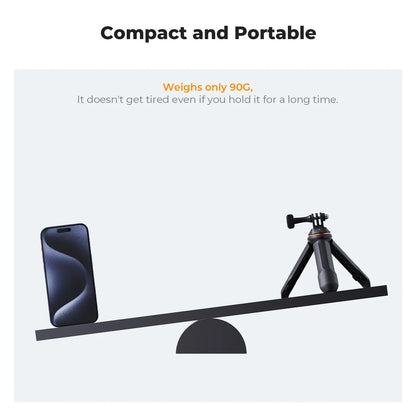 【Dealsforyoudays】K&F CONCEPT MS03 Small 13"/33Cm Action Camera Tripod Stand - Travel Tripod, Mobile Accessories, Clip Mount for Gopro, Action Cameras, Smartphones (Live Streaming, Vlog Selfies)