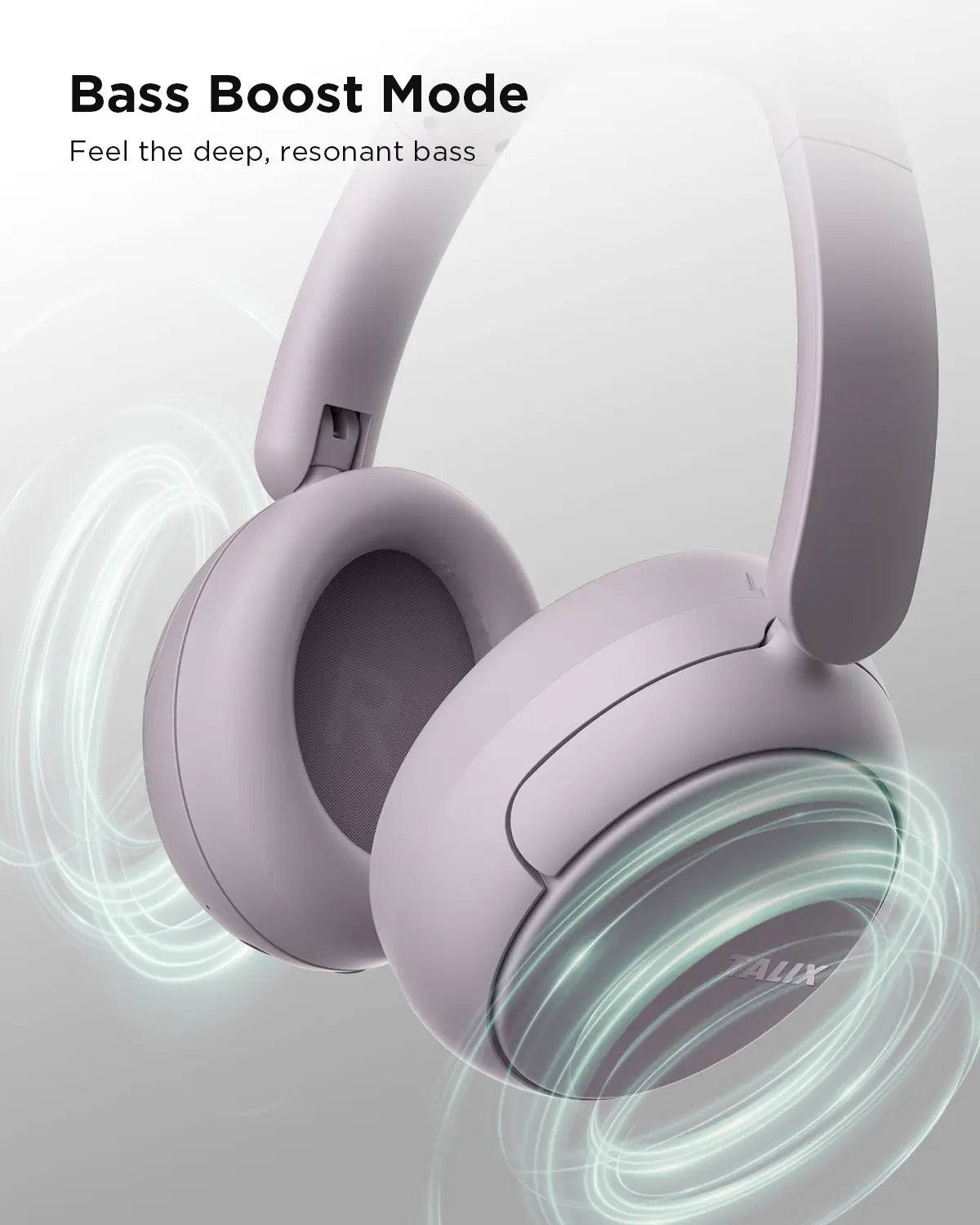 TALIX H30 Hybrid Active Noise Cancelling Headphones, Wireless Over-Ear Bluetooth Headphones, 110H Playtime, Hi-Res Audio, Bass Boost, Clear Calls, Comfortable Fit, Bluetooth 6.0 Headset