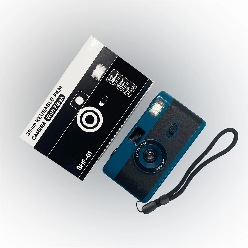 Non Disposable Reusable Camera 35 MM, Flash Reusable Retro Camaras De Pelicula, Vintage Lomo 35MM Film Camera for Kodak Film