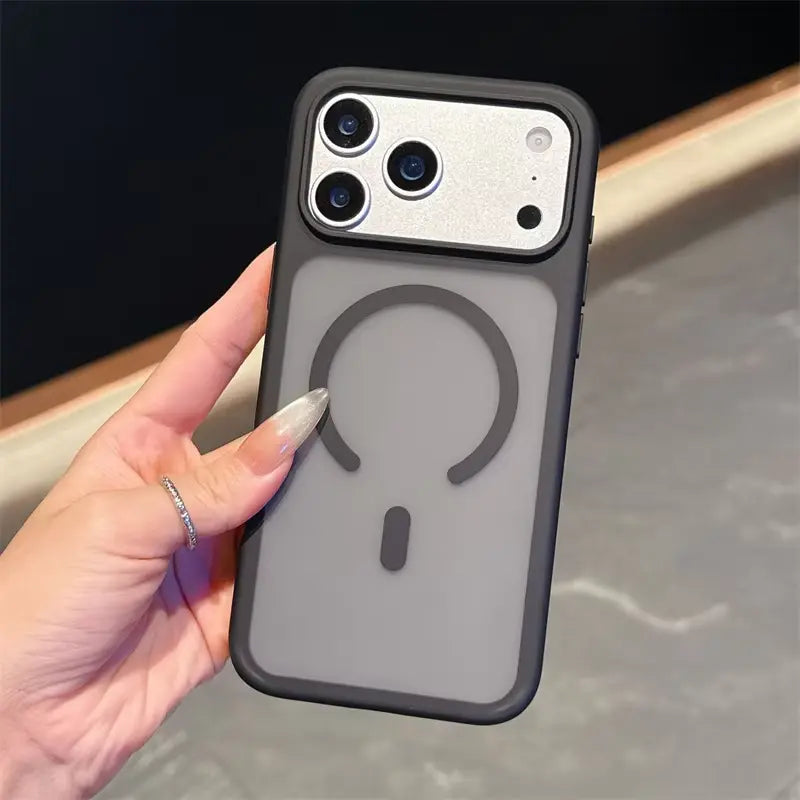Magnetic Magsafe-Compatible Casing for Iphone 17 Pro Max - Durable Matte Skin-Friendly TPU Protective Cover, Shockproof Anti-Slip Slim Fit Bumper, Metal Buttons, Aesthetic Protection for Smartphones