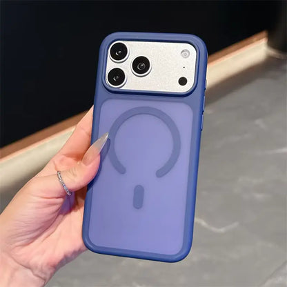Magnetic Magsafe-Compatible Casing for Iphone 17 Pro Max - Durable Matte Skin-Friendly TPU Protective Cover, Shockproof Anti-Slip Slim Fit Bumper, Metal Buttons, Aesthetic Protection for Smartphones