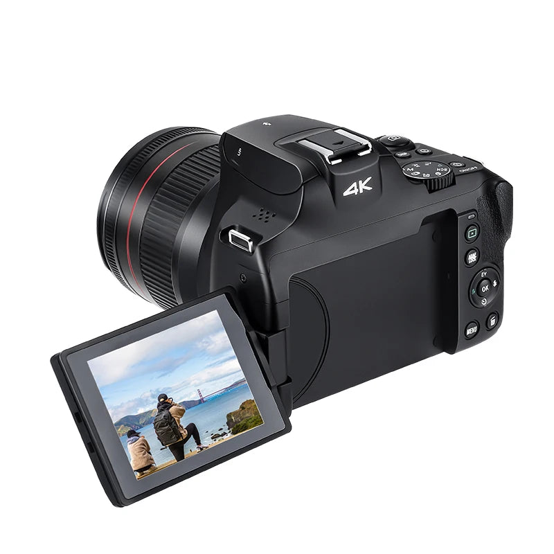 12X Optical Zoom Digital Camera Photo Video Camcorder 4K P Auto/Manual with Focus LED Flash Vlog Camara 2024 New Arrivals