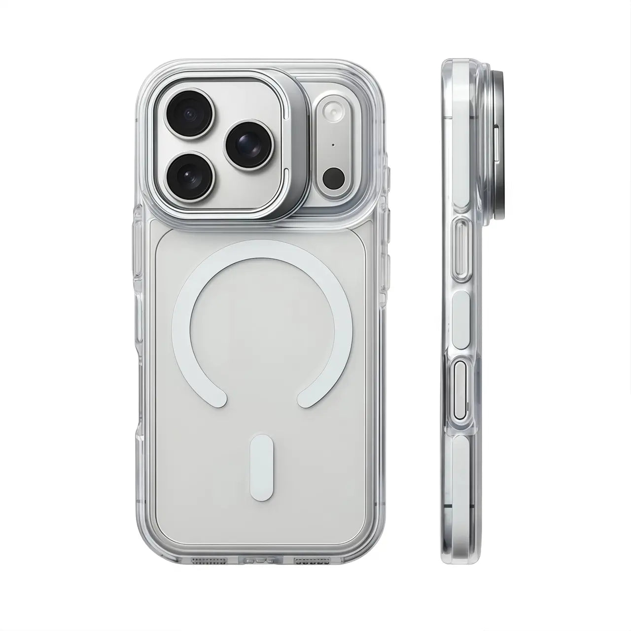 【 Iphone17 Case 】Ice Crystal anti Fall Lens Bracket Magnetic Phone Case Iphone17 Pro Max 16 15 for Iphone Case Silicone Soft Shell TPU Shockproof