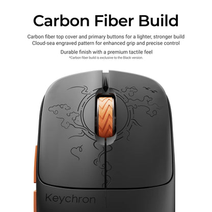 「New」Keychron G3 Wireless 8K Mouse ️ Carbon Fiber & Semi-Transparent Editions | 42G Super Light | Flagship 3395 Sensor | 8000Hz Polling Rate | High Profile Ergonomic Gaming Mouse | Pro-Grade Wireless Desktop Upgrade