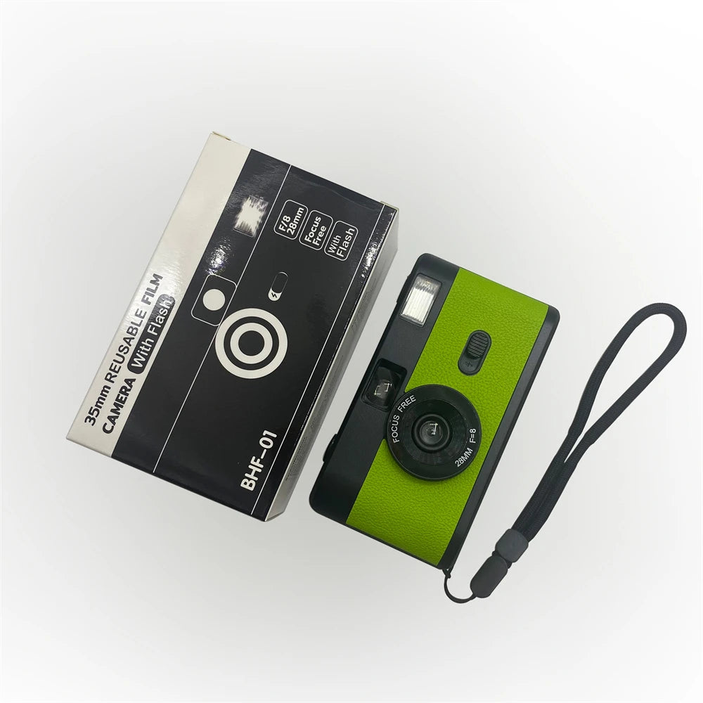 Non Disposable Reusable Camera 35 MM, Flash Reusable Retro Camaras De Pelicula, Vintage Lomo 35MM Film Camera for Kodak Film