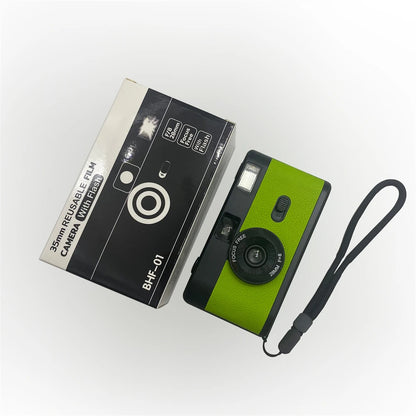 Non Disposable Reusable Camera 35 MM, Flash Reusable Retro Camaras De Pelicula, Vintage Lomo 35MM Film Camera for Kodak Film