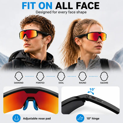Multifunctional Smart Wearable Camera Glasses - 1200P Ultra Video Recording, 8MP Photochromic Lenses, Bluetooth Audio, 160+ Language Translation, UV Protection, Voice Assistant Glasses for Hiking & Outdoor Sports, Father'S Day Gift
