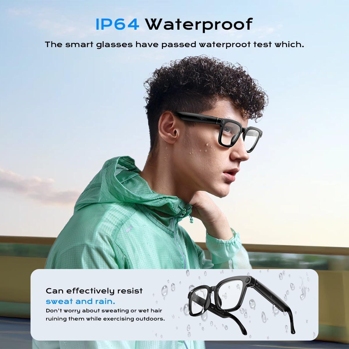 AI Smart Glasses with HD 1080P Camera, Video Recording, Photo Capture, and Real-Time Translation in 140+ Languages - Ideal for Travel and Business (Transparent Anti-Blue)