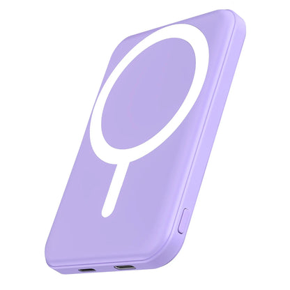 Magsafe Ultra-Thin Battery Pack, 5000Mah Fast Wireless Charger Compact Magnetic Power Bank and USB-C Cable for Iphone 17/16/15/14/13/12 Series Pink Chargeable Protection Smartphone Power Bank Portable Charger Power Bank Magnetic Power Bank