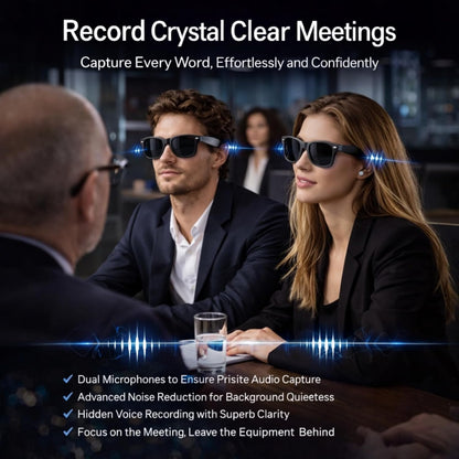 AL Smart Glasses for Men and Women - Bluetooth Enabled, Camera Equipped, Real-Time Translation with Speakers, 8MP HD Recording, Open-Ear Smart Sunglasses for Travel, Work, and Driving