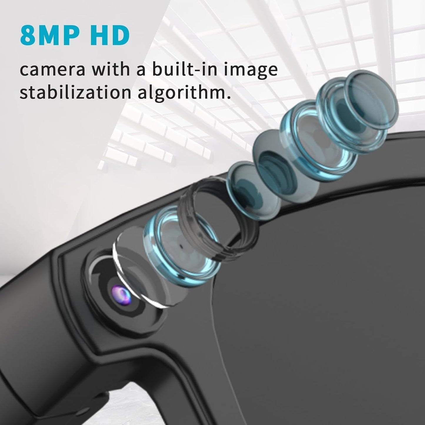 AI Smart Glasses with 8MP HD Camera, Voice Assistant, Open-Ear Audio, Real-Time Translation, and Video Recording for Travel and Everyday Use