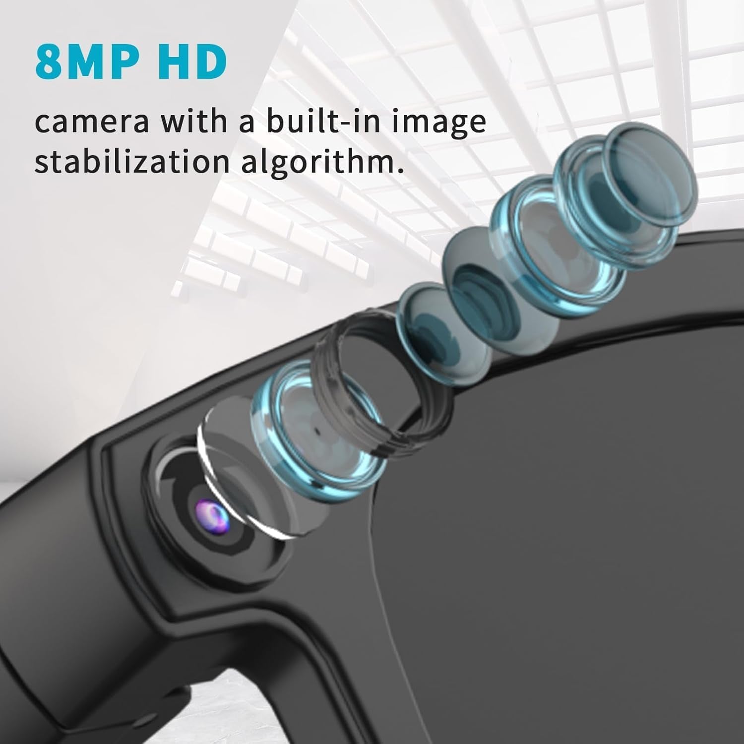 AI Smart Glasses with 8MP HD Camera, Voice Assistant, Open-Ear Audio, Real-Time Translation, and Video Recording for Travel and Everyday Use