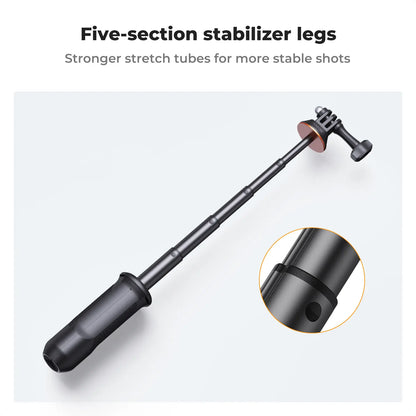 【Dealsforyoudays】K&F CONCEPT MS03 Small 13"/33Cm Action Camera Tripod Stand - Travel Tripod, Mobile Accessories, Clip Mount for Gopro, Action Cameras, Smartphones (Live Streaming, Vlog Selfies)