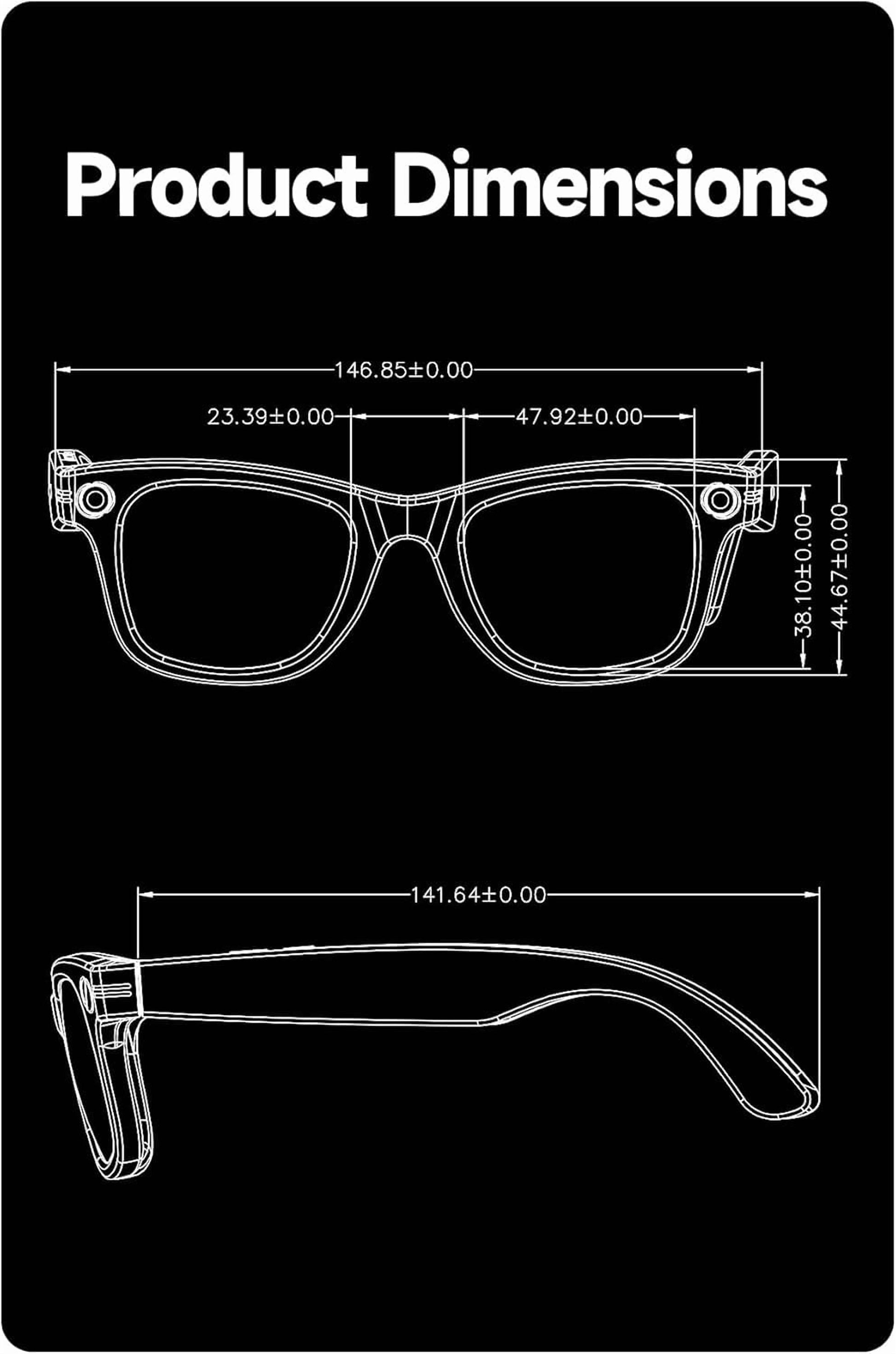 AI Smart Glasses with 800W Camera and 1080P Video, Bluetooth Connectivity, UV Protection, and Anti-Blue Light Features for Daily Use