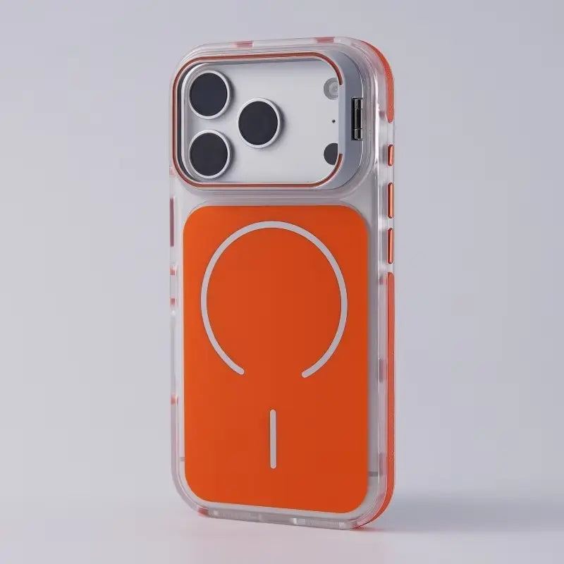 Magnetic Magsafe-Compatible TPU Soft Bumper Slim Case with Metal Kickstand for Iphone 17 Pro Max - Protective, Shockproof, Aesthetic, Durable Smartphone Accessory