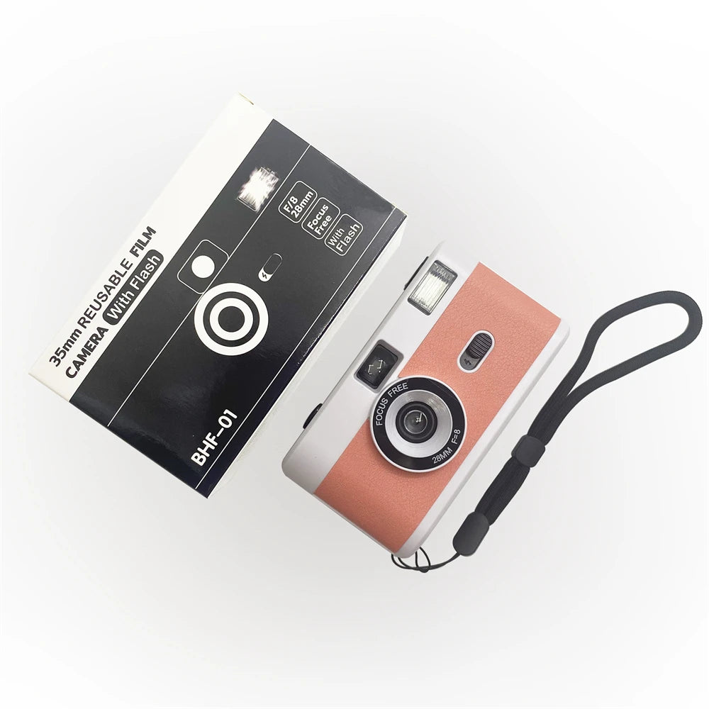 Non Disposable Reusable Camera 35 MM, Flash Reusable Retro Camaras De Pelicula, Vintage Lomo 35MM Film Camera for Kodak Film