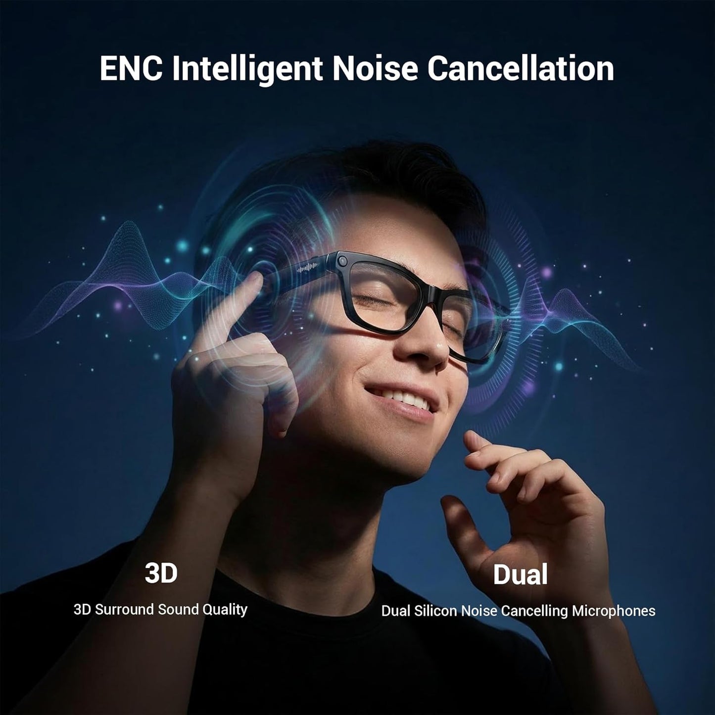 AI-Enhanced Smart Glasses with 12MP Camera, Bluetooth Calling, 4K HD Video Recording, Real-Time Translation, AI Voice Assistant, Object Recognition, and Polarized Lenses