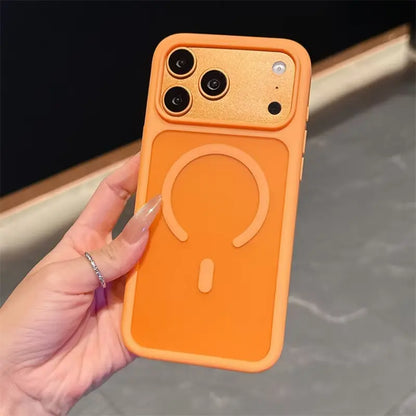 Magnetic Magsafe-Compatible Casing for Iphone 17 Pro Max - Durable Matte Skin-Friendly TPU Protective Cover, Shockproof Anti-Slip Slim Fit Bumper, Metal Buttons, Aesthetic Protection for Smartphones