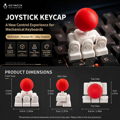 3D Printed Joystick Keycap for Mechanical Keyboard, Creative Stress Relief Desk Decor
