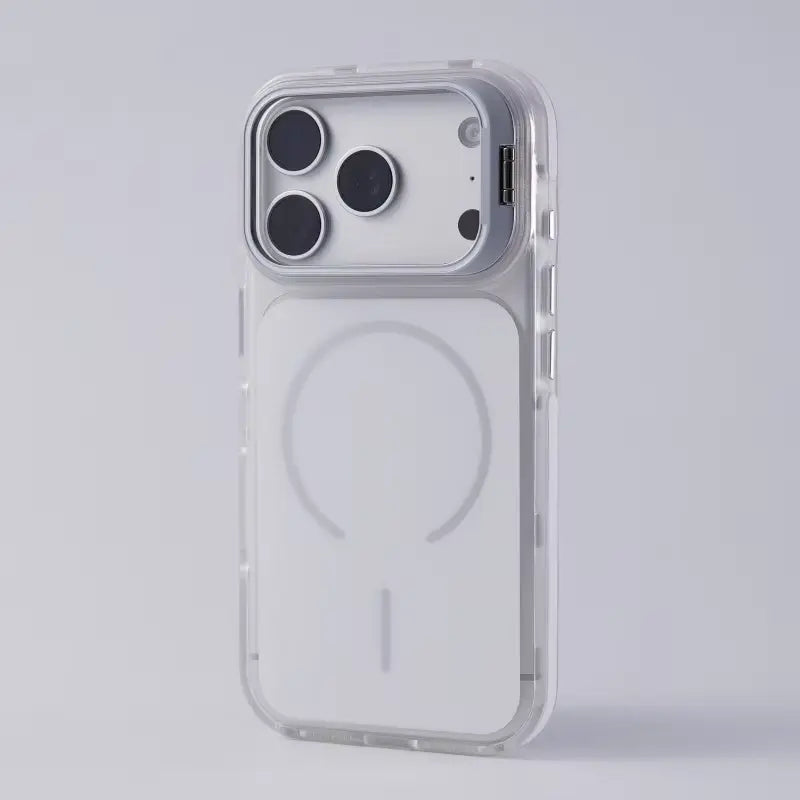 Magnetic Magsafe-Compatible TPU Soft Bumper Slim Case with Metal Kickstand for Iphone 17 Pro Max - Protective, Shockproof, Aesthetic, Durable Smartphone Accessory