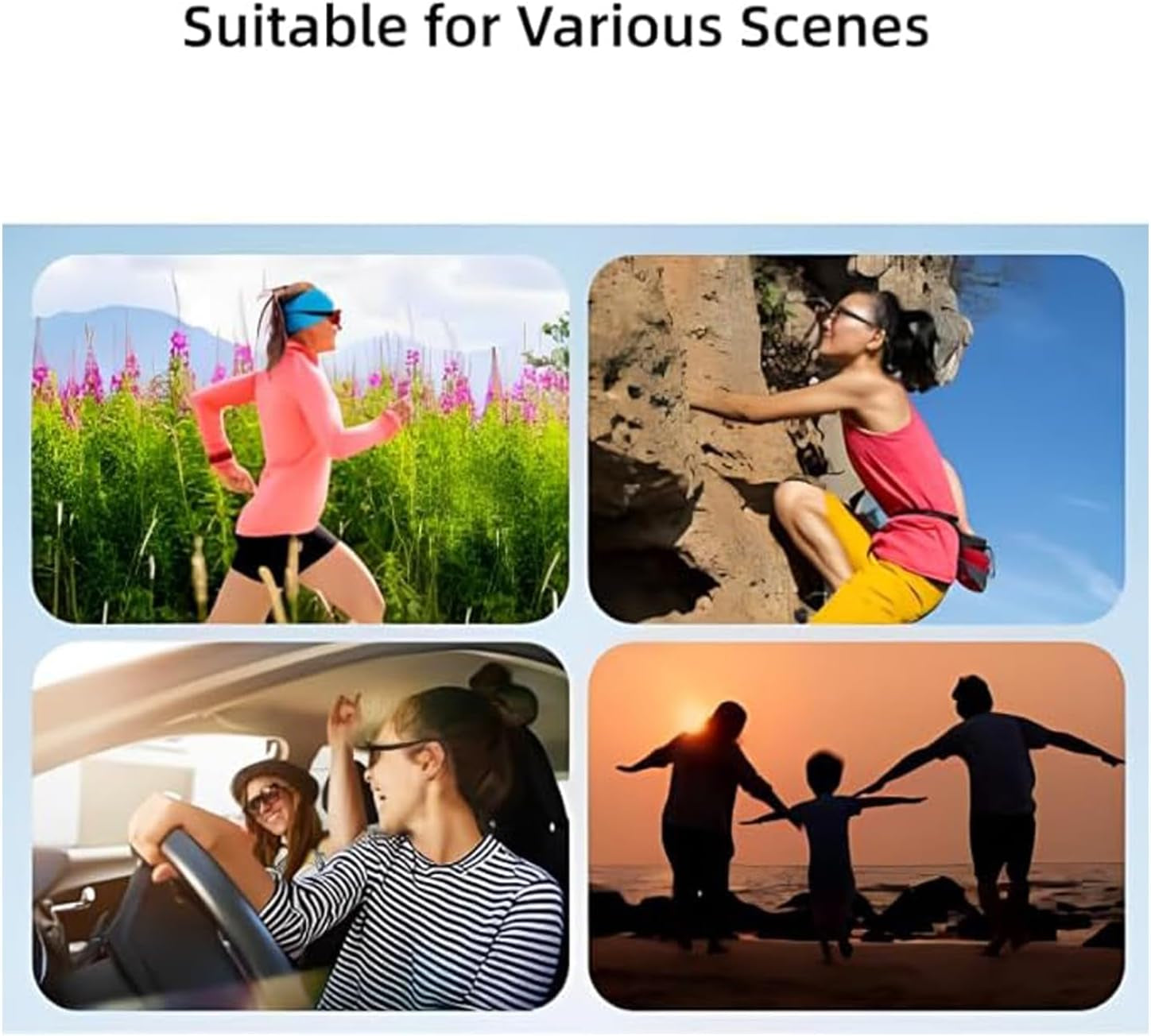 1080P Wearable Video Recording Glasses for Outdoor Sports with 32GB Memory Card