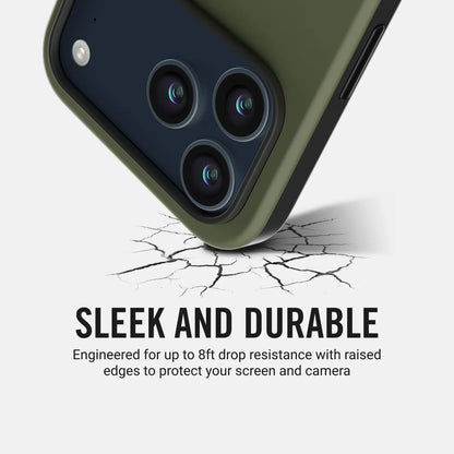 Ridge Iphone Case | 8Ft Drop Protection | Magsafe & Qi Compatible | Dual-Layer TPU | Aluminum Buttons | Leather & Carbon Fiber | Slim Protective Phone Case