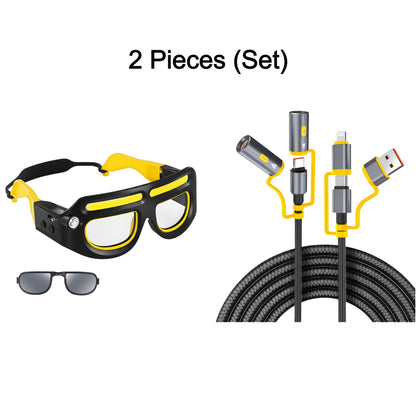 Rechargeable LED Headlamp, Outdoor Kit, for Running, Camping, Outdoor Activities, Night Work, and Repairs, Dust-Proof Lens, USB-C Charging, Multifunctional High-Lumen Flashlight