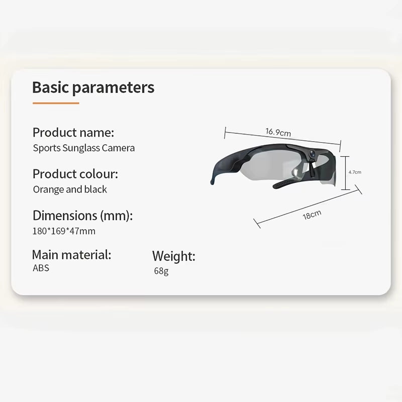 2026 Glasses with 1080P High-Definition Mini Camera Smart Glasses Cycling Recorder Outdoor Sports Recording Goggles