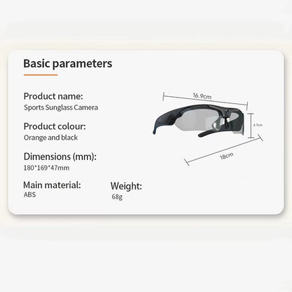 2026 Glasses with 1080P High-Definition Mini Camera Smart Glasses Cycling Recorder Outdoor Sports Recording Goggles