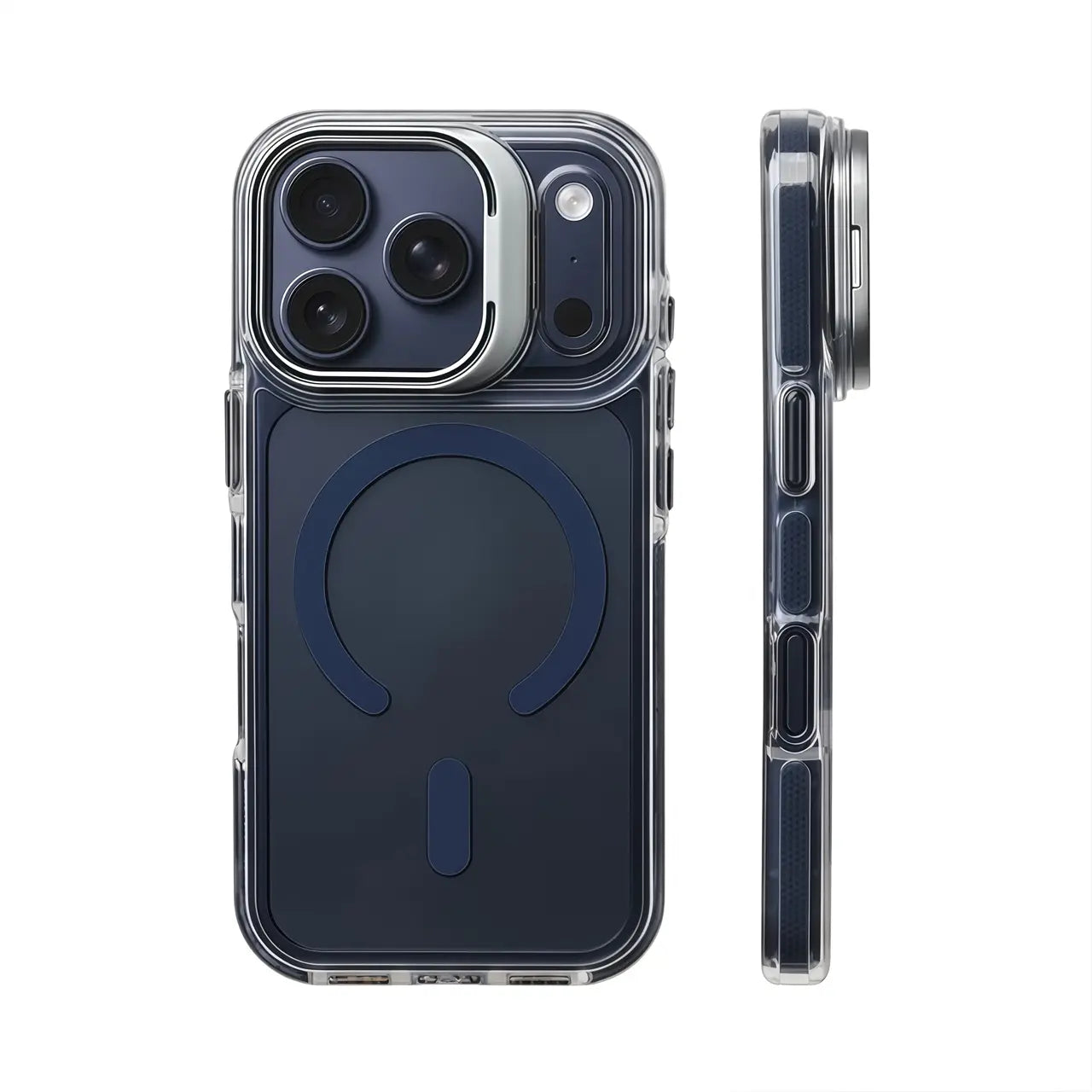 【 Iphone17 Case 】Ice Crystal anti Fall Lens Bracket Magnetic Phone Case Iphone17 Pro Max 16 15 for Iphone Case Silicone Soft Shell TPU Shockproof