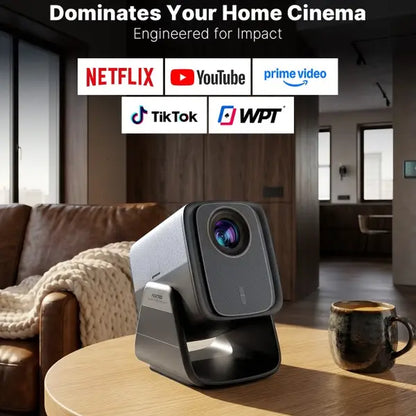 Auking 1100 ANSI Lumen Portable Projector – Auto Focus & Keystone, Dolby Audio, Wifi 6, Bluetooth 5.0, 50% Zoom, Stream Netflix/Youtube, 2-Year Warranty + 1V1 Support
