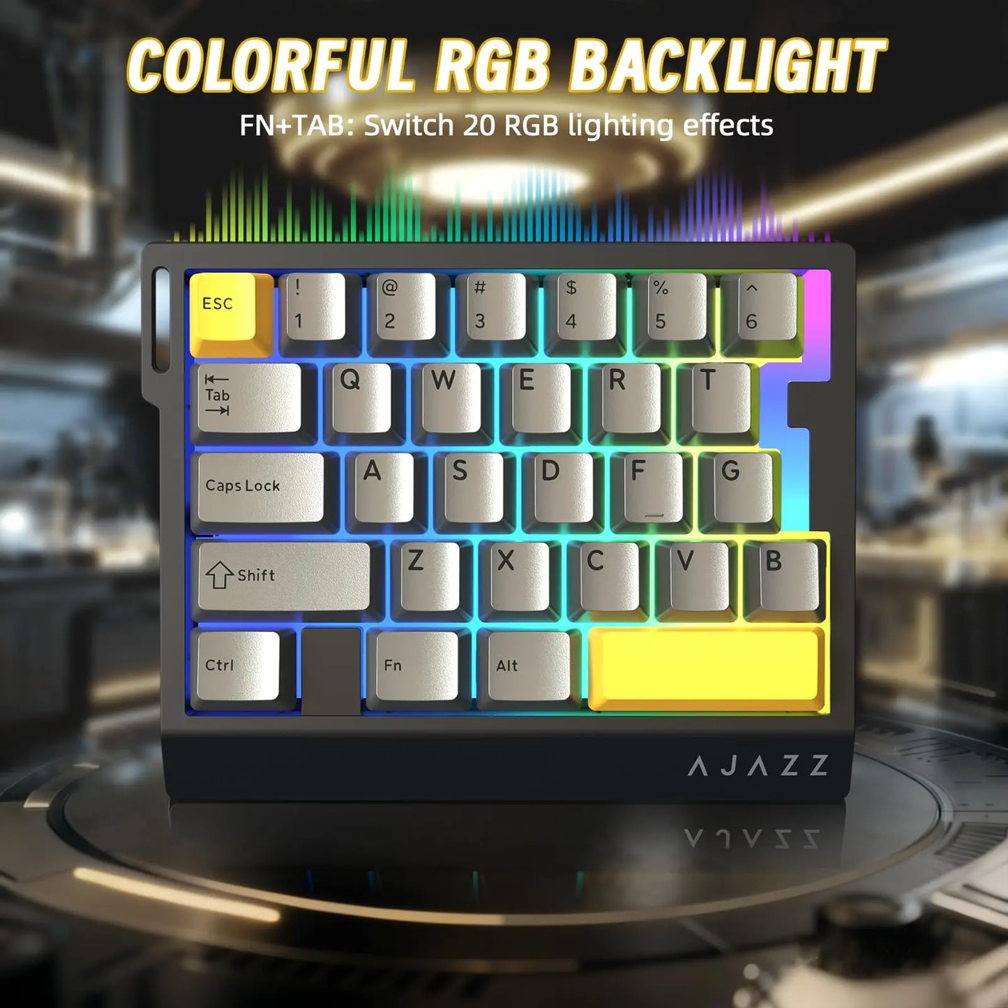 AJAZZ AK029 Single-Handed Wired Magnetic Gaming Keyboard 8K Hz, RGB, 0.01Mm RT Precision，29 Keys, for FPS Gaming Colorful RGB Backlight Web Driver Support Gaming Keyboard